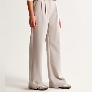 Abercrombie Premium Crepe Tailored Wide-leg Pant